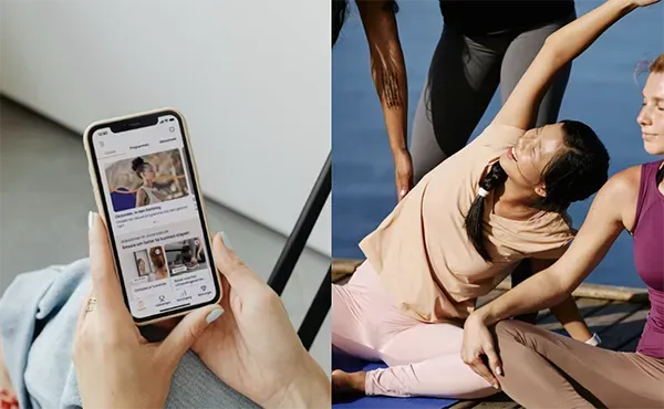 Smartphone met daarop de Vity-app